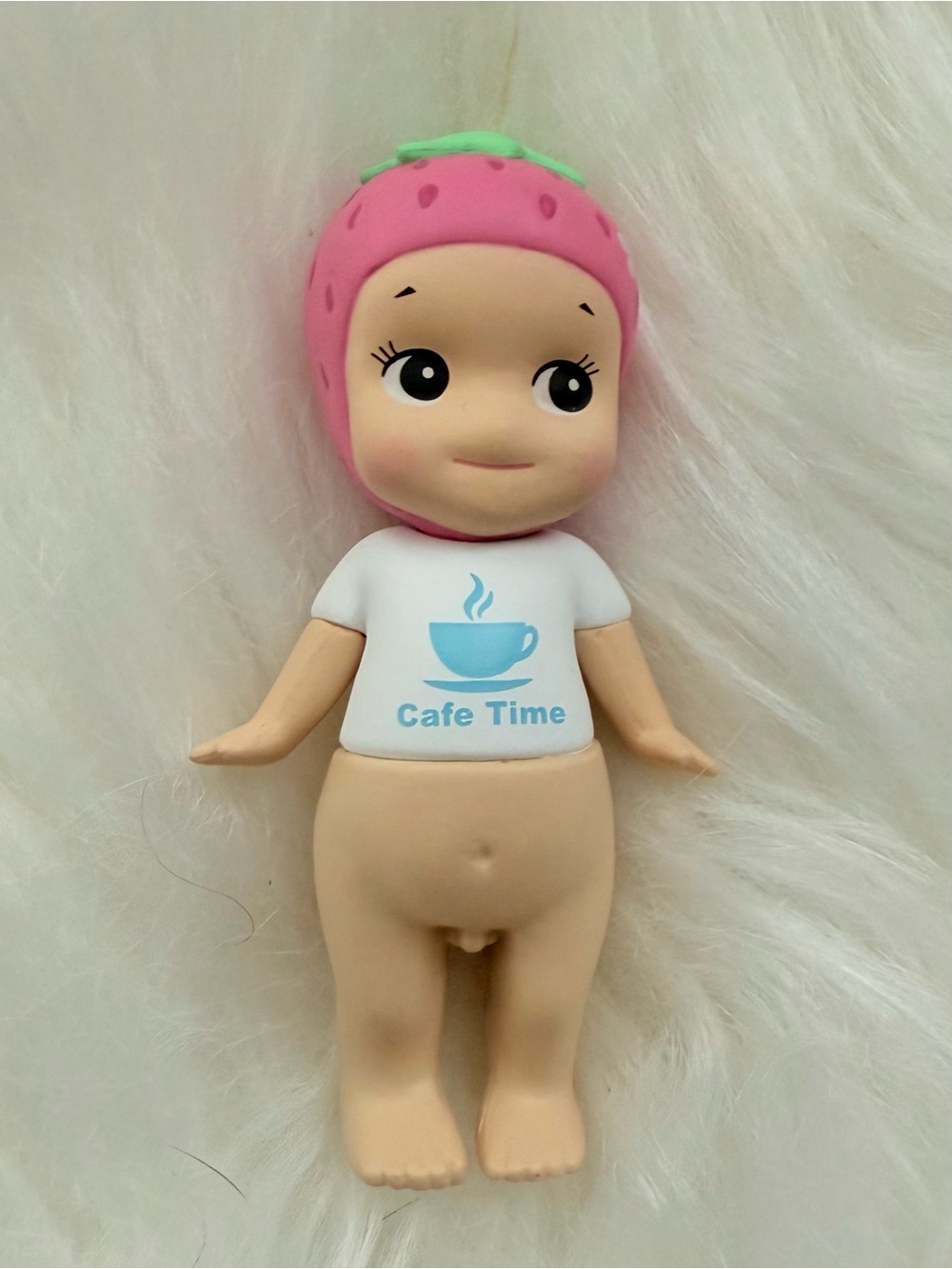 Cafe Time Strawberry Hat Doll - Pink & White Kids Figure